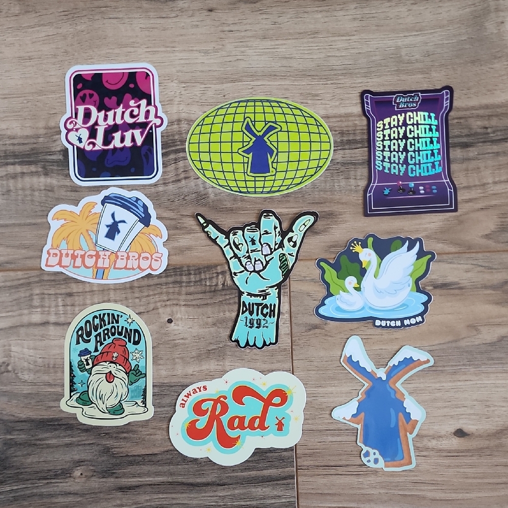Dutch Bros 9 pack Sticker Set - 3 - Picture 2 of 2
